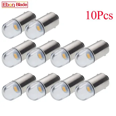 10Pcs Warm White BA9S T4W 1895 1445 LED Car Dash Map Light Side Parker Bulb 12V • $8.99