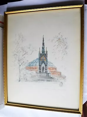 £14.99 • Buy Mads Stage 1976 Signed Print Of The Albert Memorial & Albert Hall Watercolour