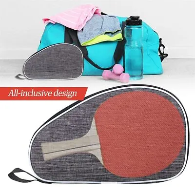 Table Tennis Racket Case Bag For 2 Ping Pong Paddle Bat Waterproof Portable UK • £5.84