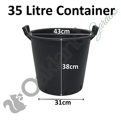 Large Plastic Plant Pots Outdoor Garden Shrub Tree Planter Container (4 SIZES) • £37.95