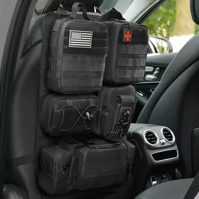 Universal Tactical Vehicle Seat Back Organizer Panel With 5 Detachable MOLLE ... • $77.91