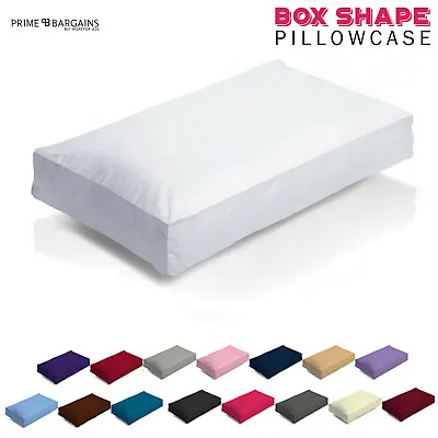 £6.65 • Buy Luxury Polycotton Deep Fitted Hotel Quality Box Shape Fine Pillow Case Cover