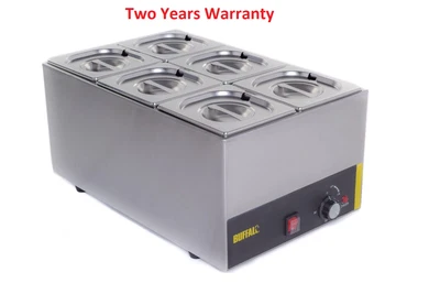 £189.99 • Buy 6 Pan Pot Wet Heat Bain Marie Food Warmer Holder 6x 1/6 Pans & Lids Inc