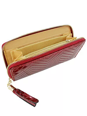 Metallic Chevron Womens Tassel Wallet • $19.99