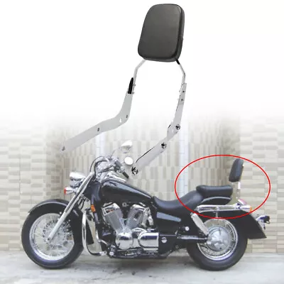 Chrome Backrest Sissy Bar Pad For Honda Shadow Aero 750 VT750C 2004-2012 • $160.39