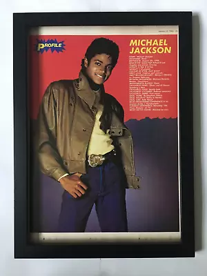 MICHAEL JACKSON -1983 Framed Original Picture Profile • $17.67