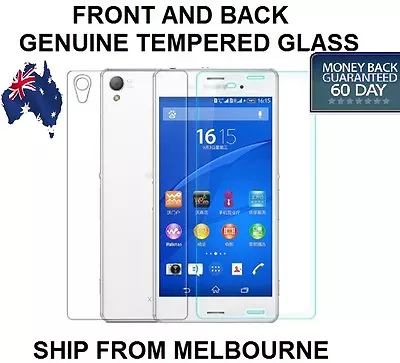 $6.95 • Buy Front + Back Tempered GLASS Screen Protector For Sony Xperia Z2 Z3 COMPACT Z4 Z5