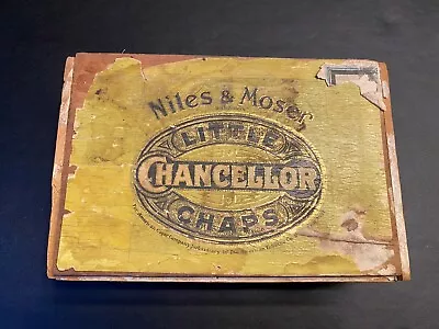 Vtg Niles & Moser Chancellor Little Chaps Wood Cigar Box • $6