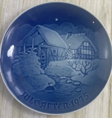 B & G Copenhagen Porcelain Plate 1975 Christmas At The Old Watermill VTG • $8.99
