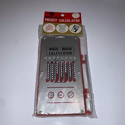 Vintage 1960s MAGIC BRAIN Pocket Mechanical Calculator Unpunched • $30