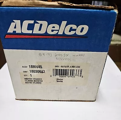 AC Delco 18m445 Master Cylinder GM 18030687 - - 1989-93 Nissan 240 SX • $189.95