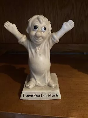 Vintage 1970 W & R Berries Co Resin Statue-I Love You This Much 7” Male Figurine • $15.25