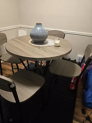 Round Dining Table Set For 4 Modern • $200