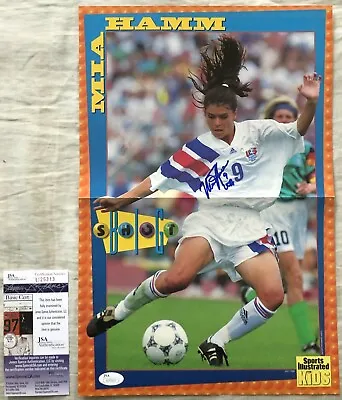 Mia Hamm Signed US Soccer 1995 SI For Kids Poster FULL NAME 1990s SIGNATURE JSA • $234.56