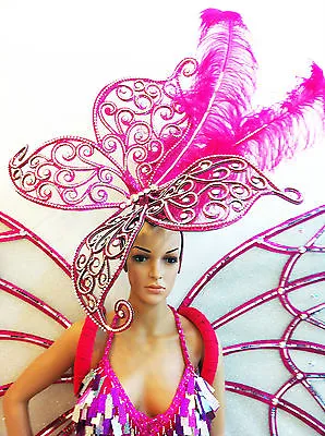 Da NeeNa H006a Butterfly Drag Cabaret Dance Carnival Vegas Showgirl Headdress • $382.95