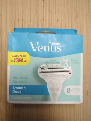 Gillette Venus Sensitive Smooth Razor Blades Refill Cartridge Value 8 Pack New • $12