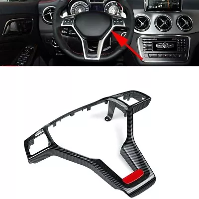 For Benz W204 W207 W212 Carbon Look Steering Wheel Frame Trim Cover AMG Style • $26.99
