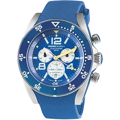 Mens Wristwatch MOMO DESIGN DIVE MASTER MD1281BL-51 Chrono Silicone Blue • $448.50