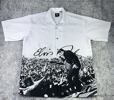 Elvis Presley Men's XL Black And White Graphic Shirt By Dragonfly Clothing • $49.95