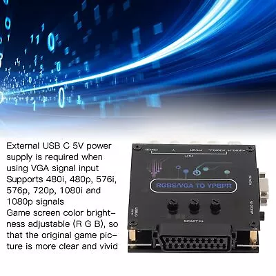 Component Converter RGBS VGA SCART To YPBPR Converter Game Screen Brightness • £66.98