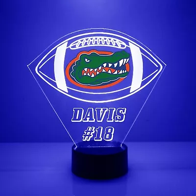 Florida Gators Light Up Personalized FREECollege Football LED Sports Fan Lamp • $49.99