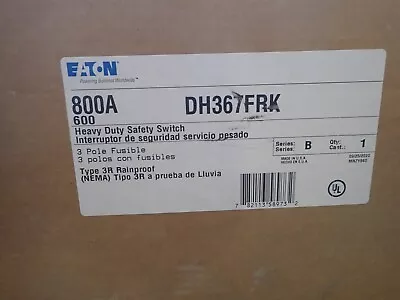 New Eaton DH367FRK 800 Amp 600v Fused Outdoor 3 Phase Disconnect DIS432 • $12602