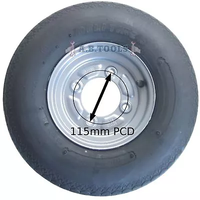 Trailer Wheel Rim & Tyre 4.00-8 6 PLY 115mm PCD ERDE DAXARA TRSP17 • $196.14