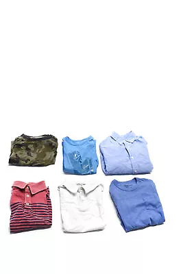 Crewcuts Vineyard Vines Boys Cotton Shirts Tops Blue Red Green Size 6-7 M Lot 6 • $42.69