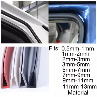 Rubber U Channel Edging Trim Seal 0.5mm~13mm Edge Protection Strip Metal Door • $4.83