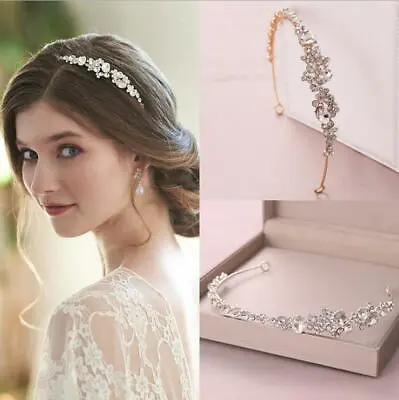 3cm Tall Crystal Side Tiara Crown Wedding Bridal Queen Princess Prom 2 Colours • £9.60