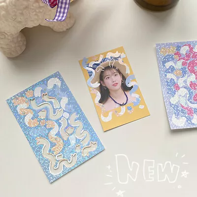 10PCS Korean Style Color Ribbon Laser Sticker Idol Card Decoration DIY Mater-wq • £4.58