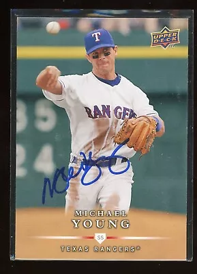 2008 Upper Deck MICHAEL YOUNG Signed Card Autograph Auto RANGERS • $18.99