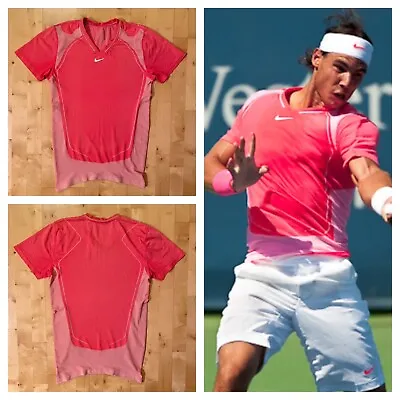 Nike Rafa Nadal 2010 Cincinnati Masters Men's Tennis Shirt Top Size L • £67.97