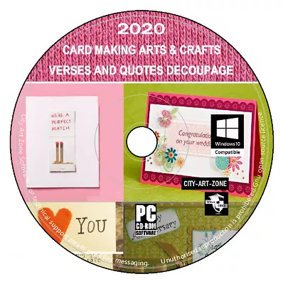 50 000 Verses & Quotes DVD For Card Making Arts Crafts + Decoupage + Bonus • £4.99