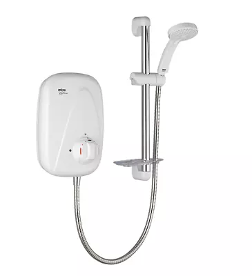 Mira Go Rear-fed Power Shower - White/chrome • £199.99