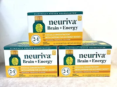 Neuriva Brain + Energy Shots. 3x12=36 Total Bottles.  2 Oz Each. Exp 6/24 • $39.99