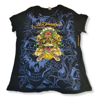 Vintage Ed Hardy By Christian Audigier Double Sided T Shirt 2X • $74.66