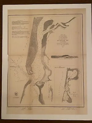 1851 US Coast Survey  AD Bache Rare Map Of Humboldt Bay CaliforniaUnited States • $65