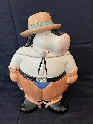 COCO DOWLEY COOKIE JAR Southwest Cow Cowboy • $10