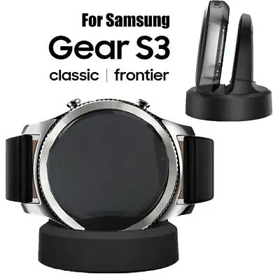 Wireless Charging Dock Charger Cradle For SAMSUNG Gear S2 S3 Galaxy Watch • £5.20