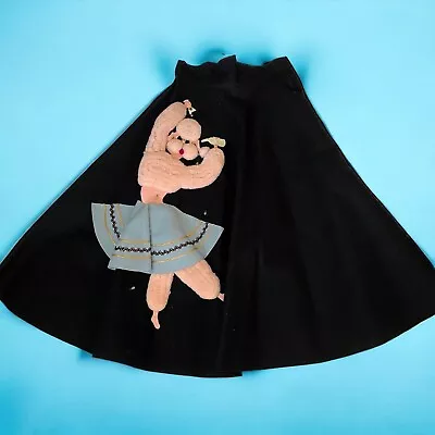 Rare Original 1950s Poodle Skirt By Kinneloa Of Calif W/ Dancing Martini Dog - 8 • $400