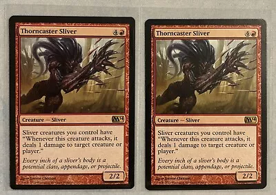 MTG Thorncaster Sliver  – Magic 2014 Card # 158 - Lot Of 2 • $4.35