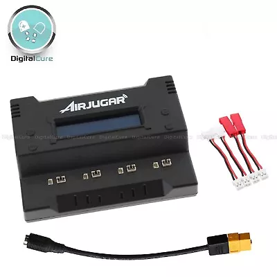 RC Battery Charger 4-port 1S LiHV 4.35V Lipo 4.2V 3.7V MCX MCPX Molex JST Whoop • £18.88