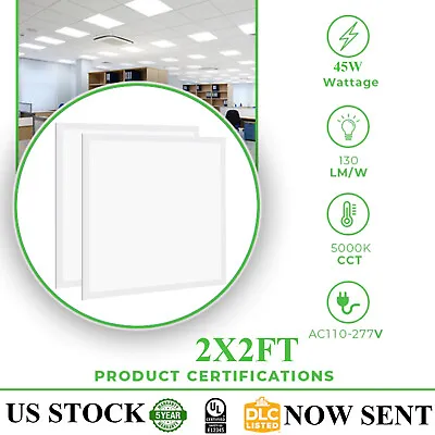 2x2 LED Panel Lights 45Watt 5000K Edge Lit Lights Dimmable - 110-277V • $223