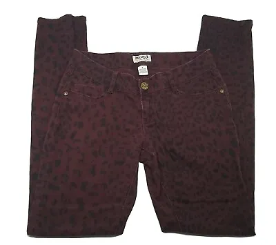 Mudd Womens Low-Rise Red Cheetah Print Skinny Jeans Juniors Size 7 • $10.49