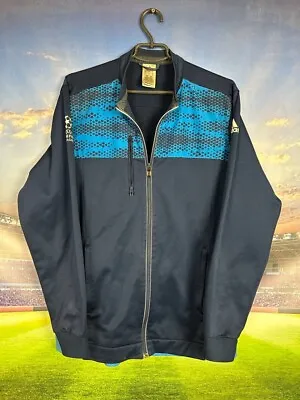 UCL Jacket With Zipped Football Blue Adidas Mens Size L • $76.49