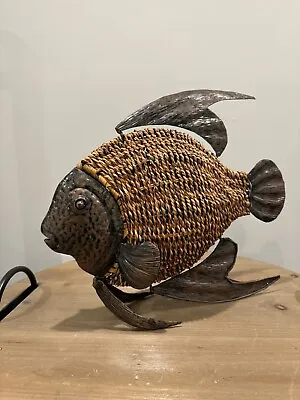 Bronze  Wicker Decorative Freestanding Fish • $20