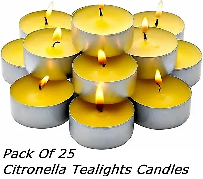 Tealights Citronella Candles Outdoor Home Insect Mosquito Fly Repeller Scented • £5.02