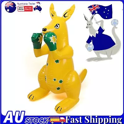 2024 Inflatable Australian Souvenir Supporter Blow Up 100cm Boxing Kangaroo Joey • $35.99