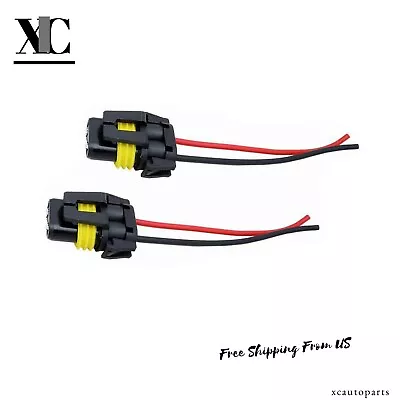 2PCS 9005 9006 Fog Light Connector  Socket Extension Wiring Harness US Stock • $6.19